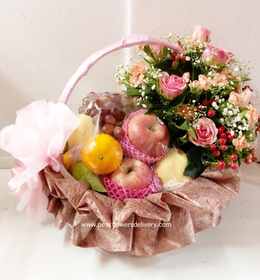 Fruit Basket & Flowers